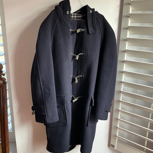 Vintage BLUE Burberry trench coat L/XL RARE - Picture 1 of 11